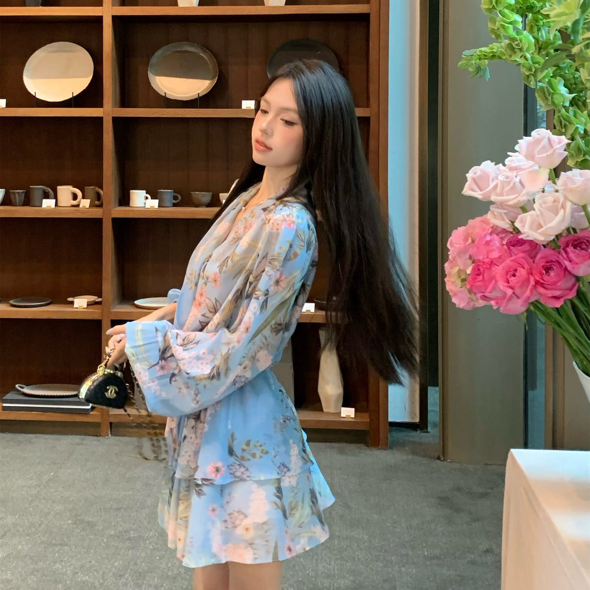 【dress】花柄ワンピース　M24516