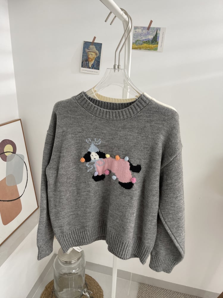 【tops】ジャカードニットセーター　M26855