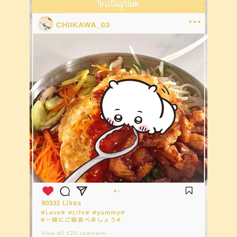 【GOODS】ちいかわ ご飯を食べましょう クリアカード Ｑ2150