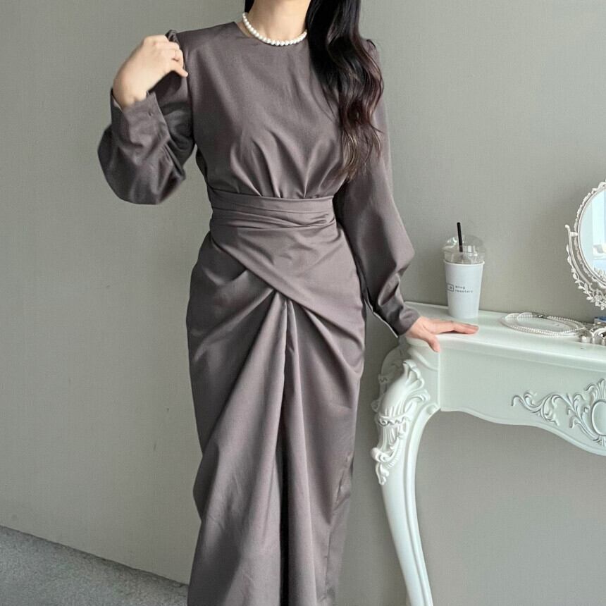 【dress】クルーネックワンピース　M29550