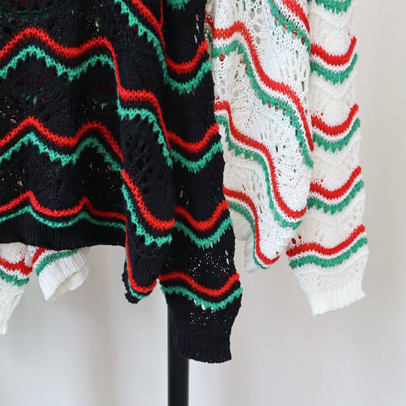 【tops】カットワークニットセーター　M25495