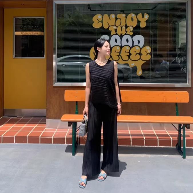 【set】イレギュラータンクトップ+ガウチョパンツ２点セットF7418