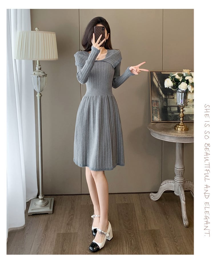 【dress】ニットワンピース　M25363