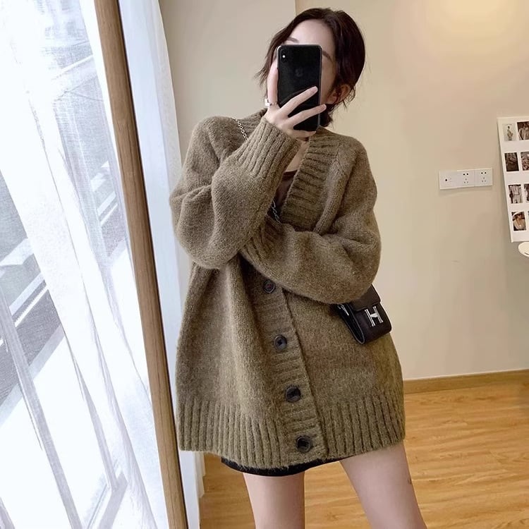 【outer】Vネックニットカーデ　M26309