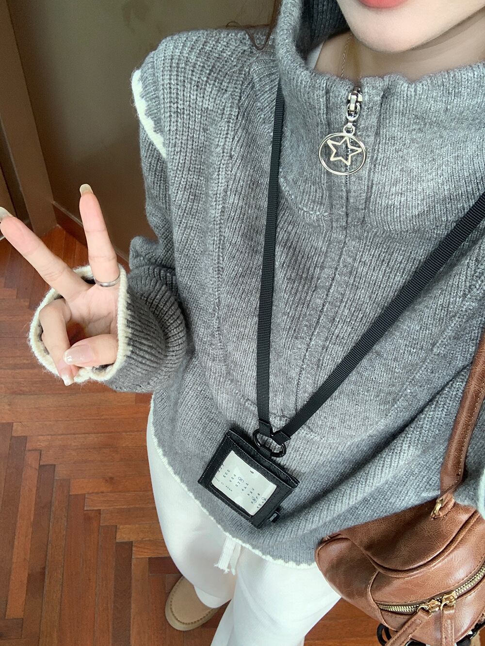 【tops】ファスナーニットセーター　M27680