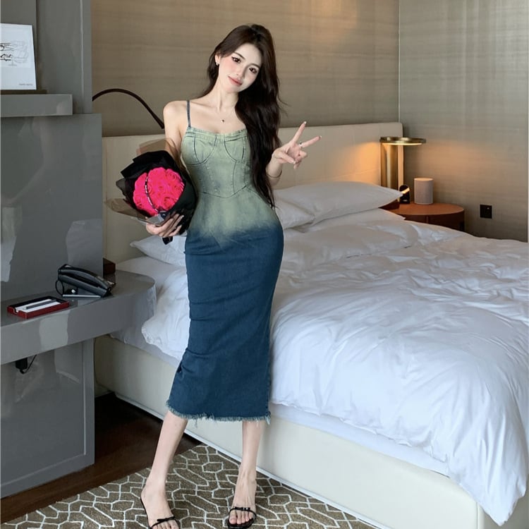 【dress】デニムキャミワンピース　M24852