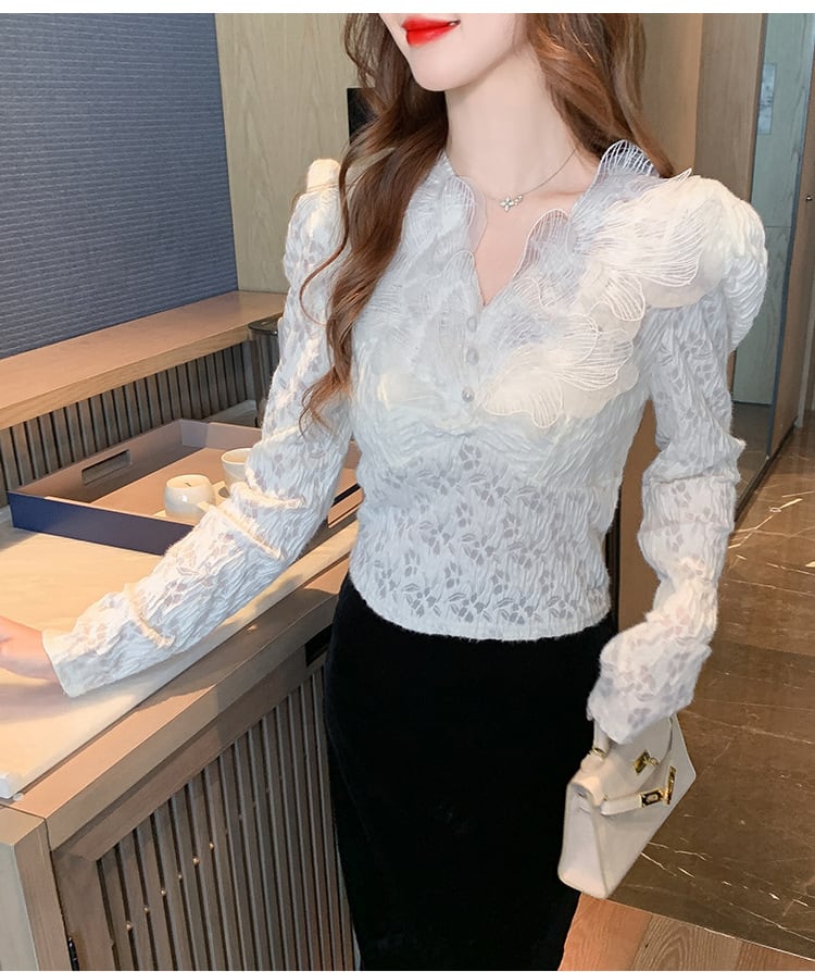 【tops】Vネックトップス　M27416