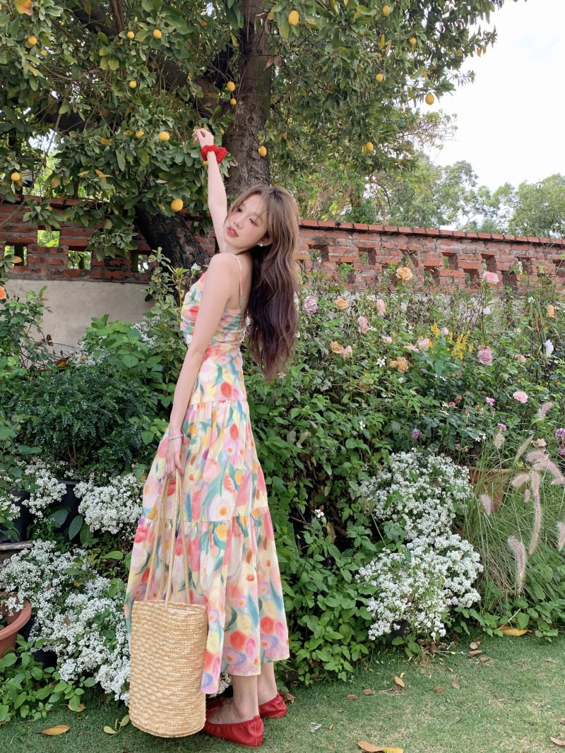 【dress】花柄キャミワンピース　M25317