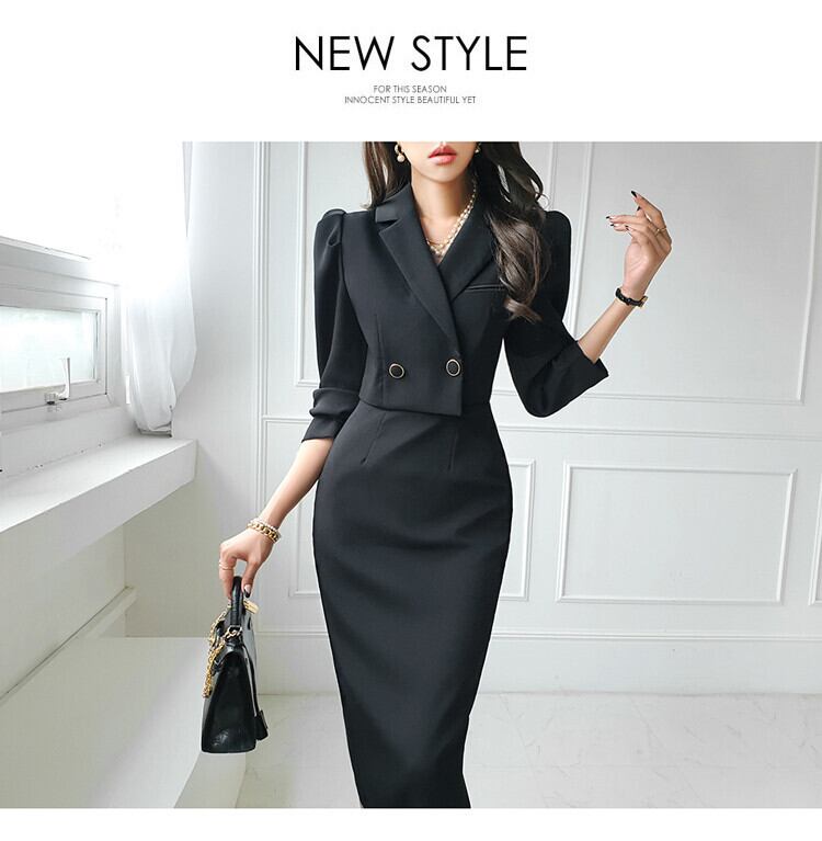 【dress】切り替えOL、通勤ワンピース　M29553