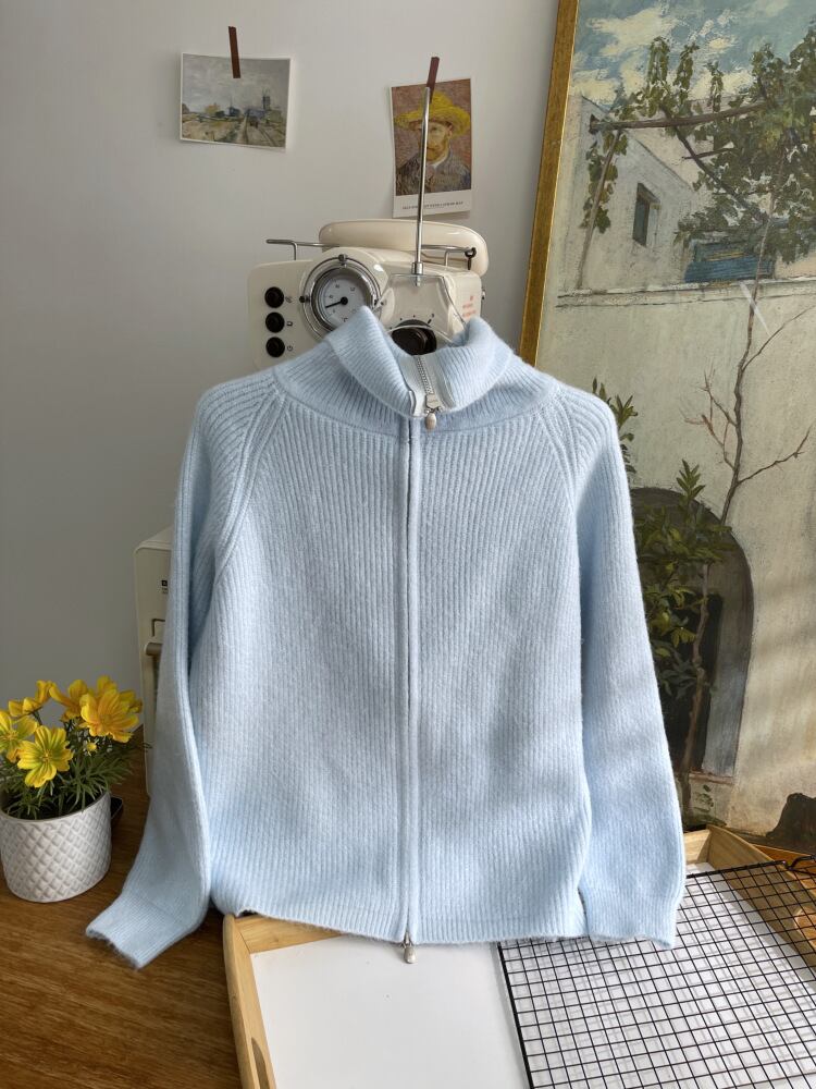 【outer】ファスナーニットカーデ　M28400