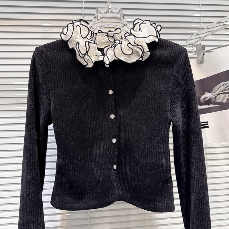 【outer】シフォンフレアドッキングコーデュロイコート Q7347
