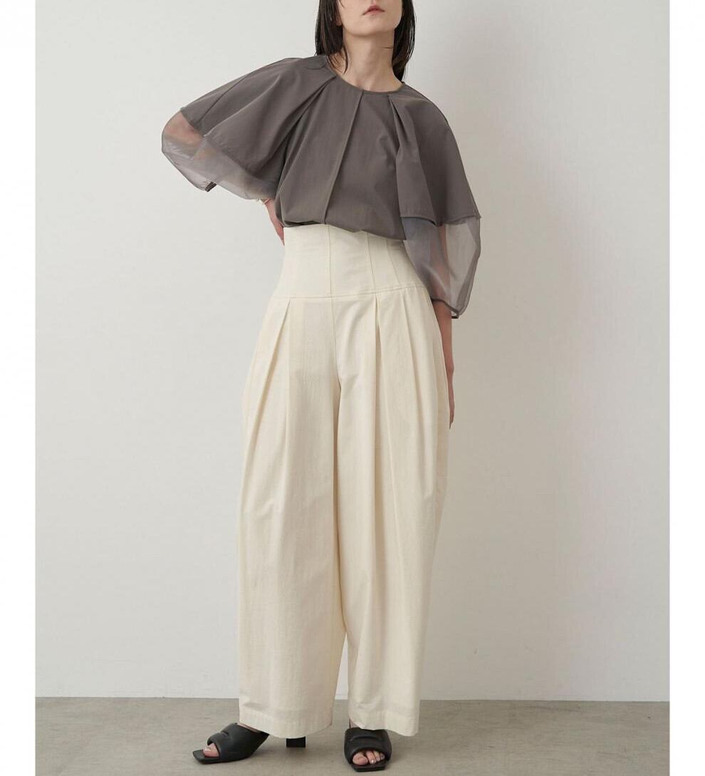 【tops】チュールコンビブラウス　M29949