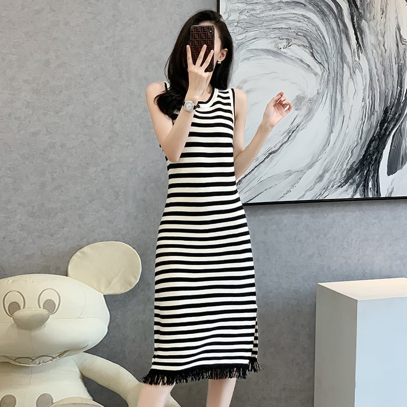 【set】ニットカーデ×ベストワンピースセット　M26253