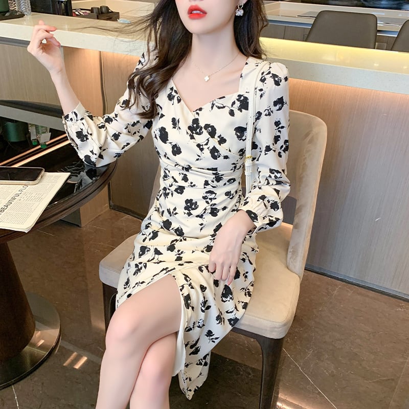 【dress】花柄ワンピース　M25374