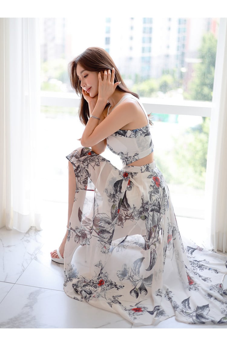 【dress】ウエストカットホルターネックワンピース　M31014