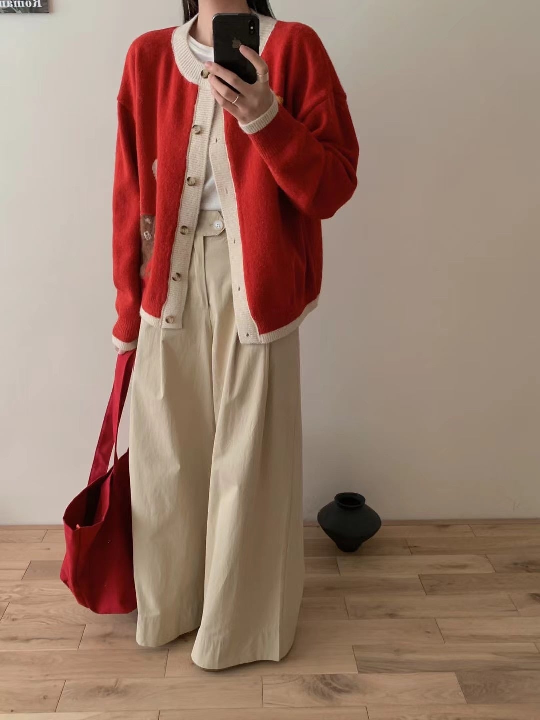 【outer】くまちゃんニットカーデ　M26336