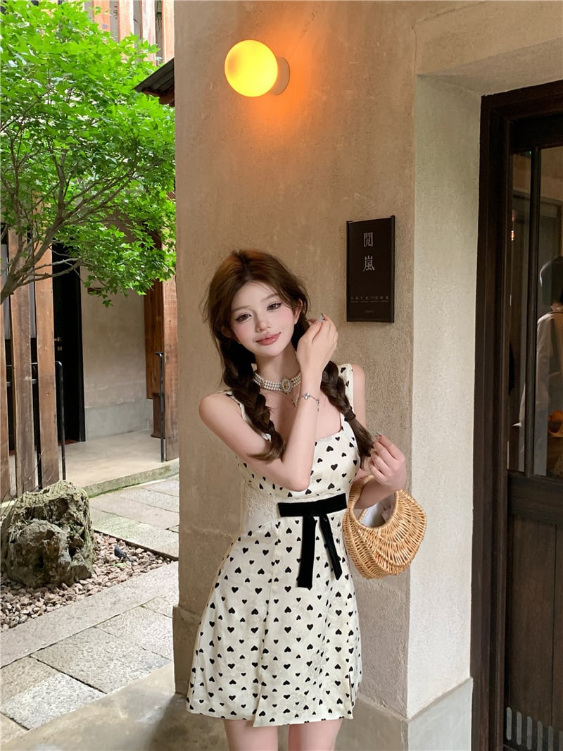【dress】ハート柄キャミワンピース　M24332