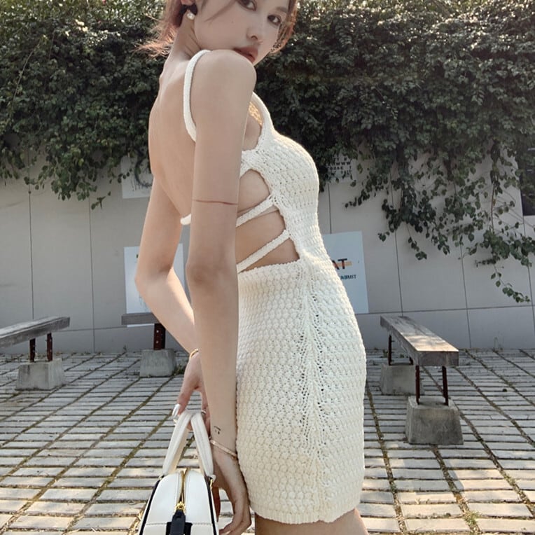 【dress】バックレスキャミワンピース　M24205