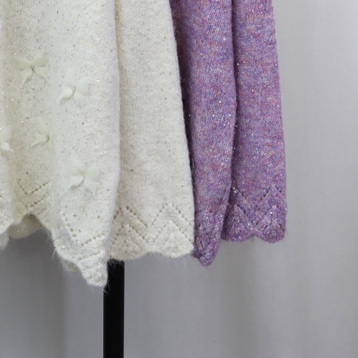 【tops】レース切り替えニットセーター　M28399