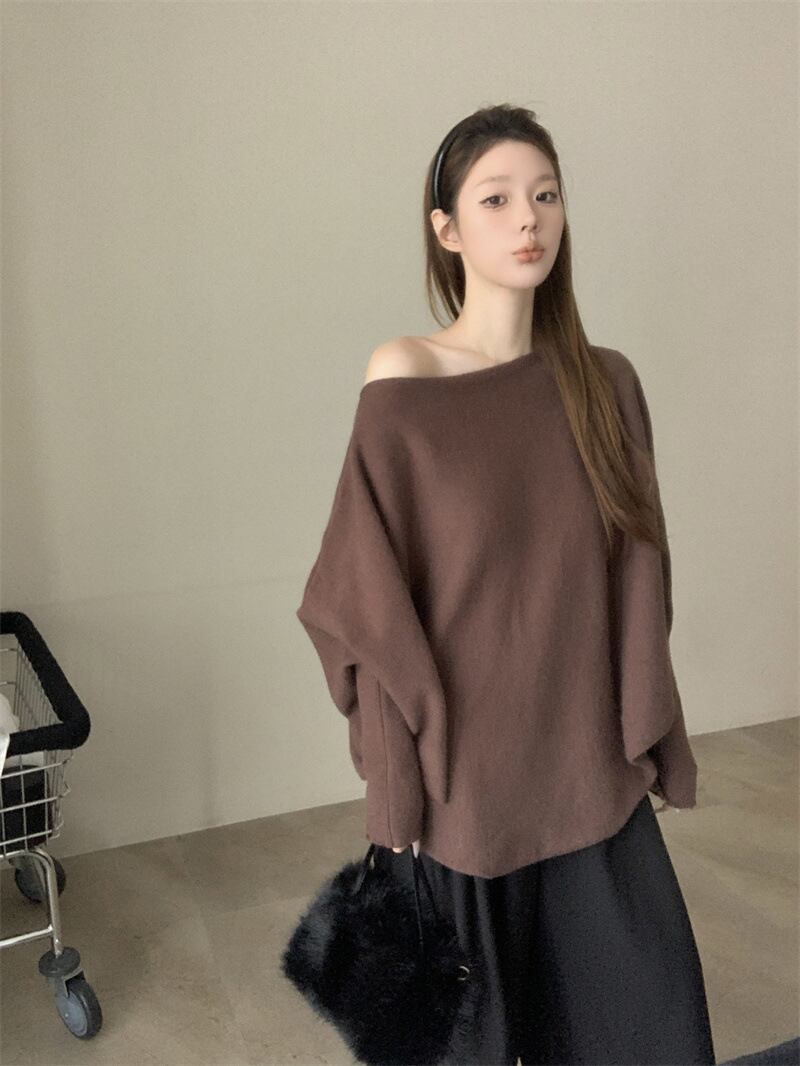 【tops】ドルマンスリーブニットトップス　M28395