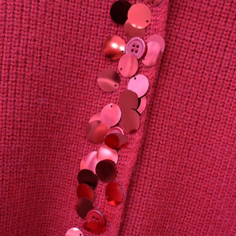 【outer】クルーネックニットカーデ　M25436