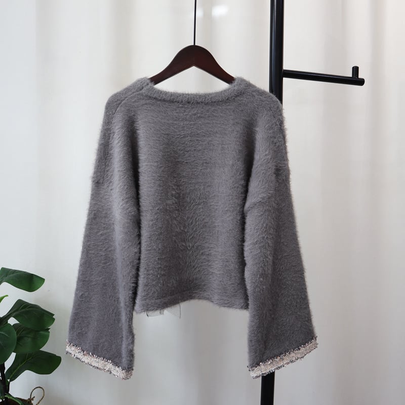【tops】シャギーニットセーター　M26387