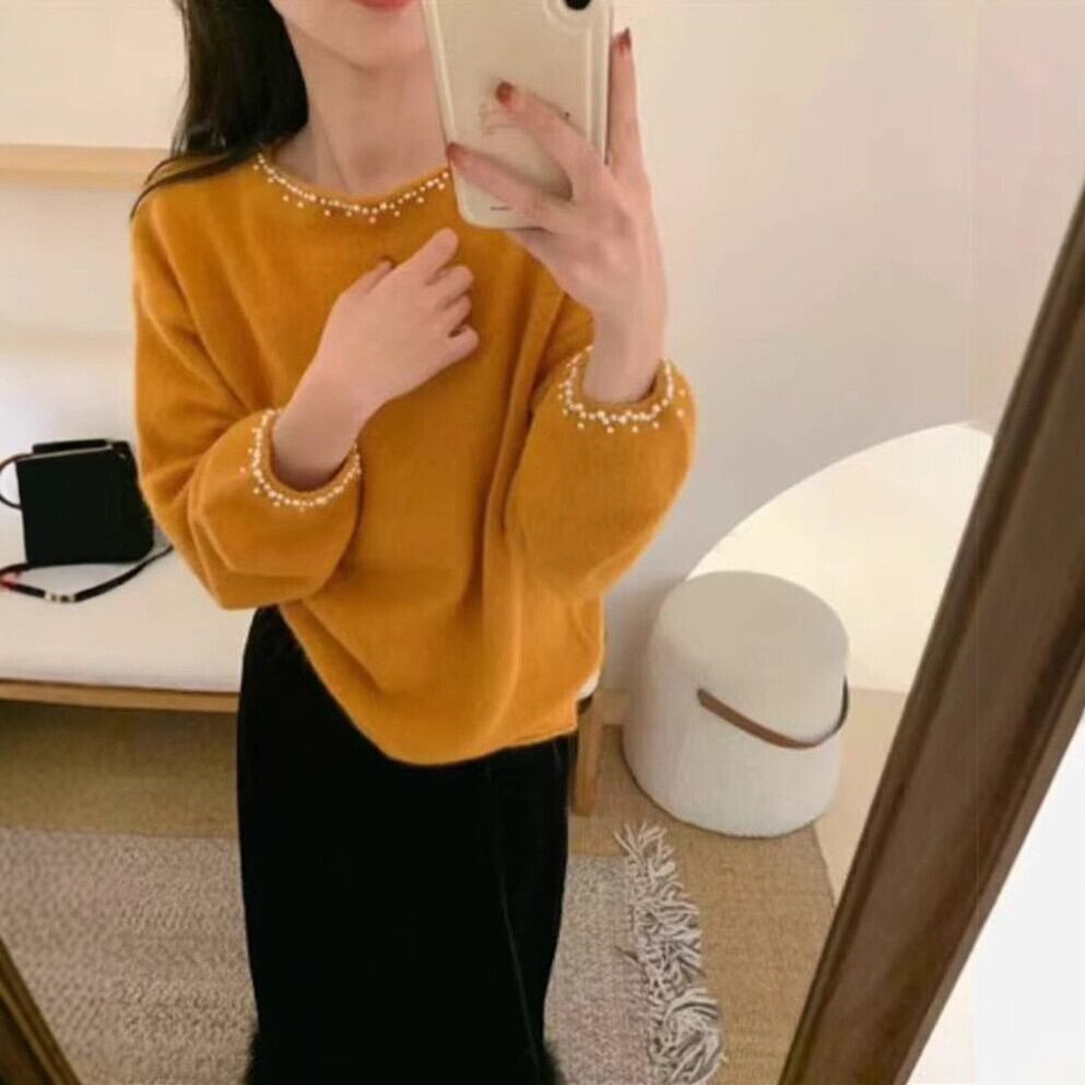 【tops】パールニットセーター　M28737