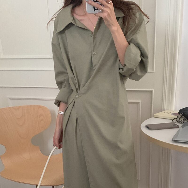 【dress】シャツワンピース　M18666