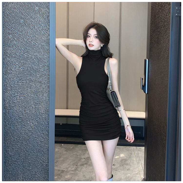 【dress】ノースリーブ裹起毛ワンピース　M28104