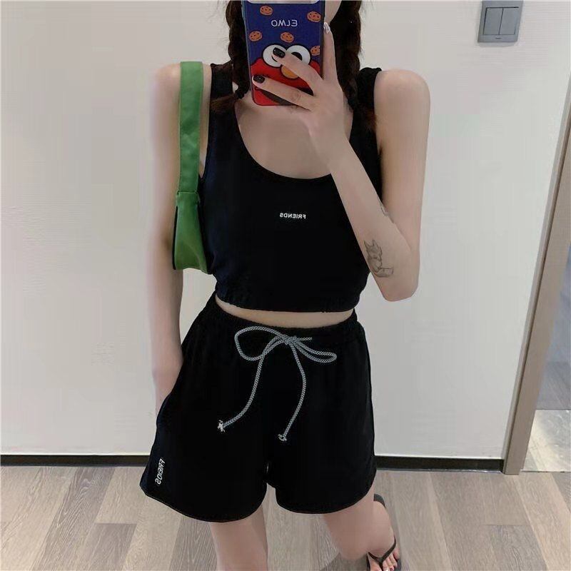 【set】タンクトップ+ショートパンツ2点セットF7338