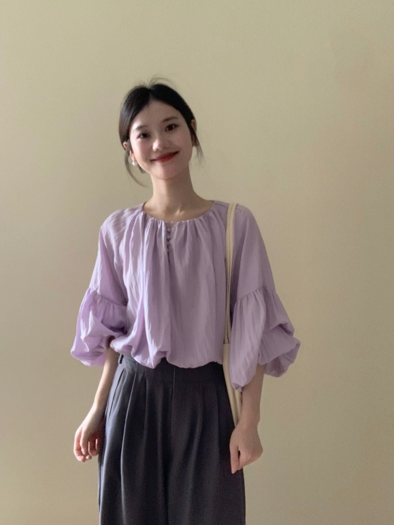 【tops】フランス風長袖ブラウスG21560