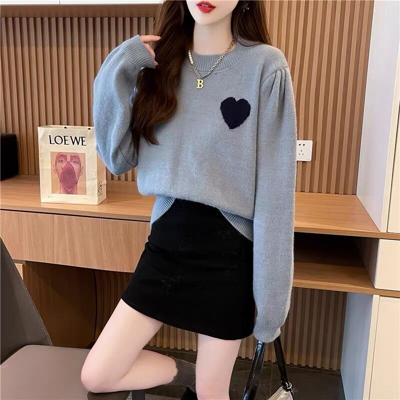 【tops】クルーネックニットセーター　M18596