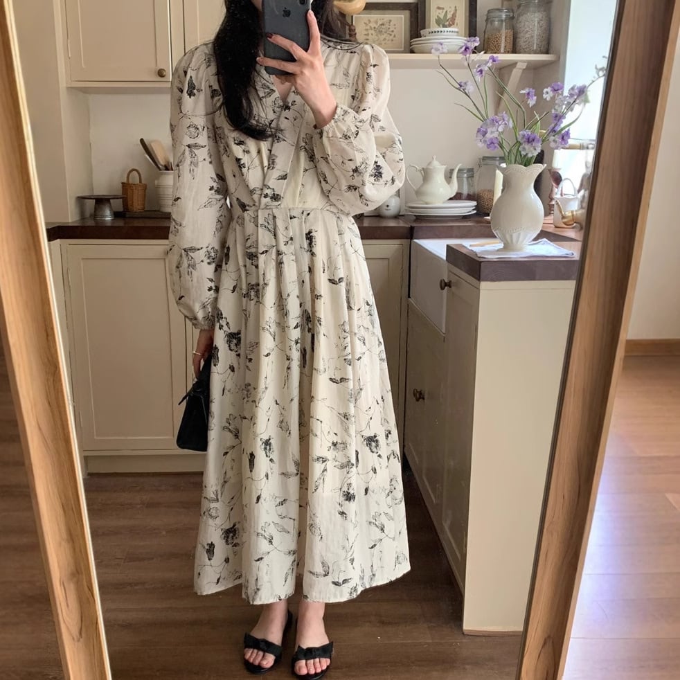 【dress】プリントワンピース　M29582
