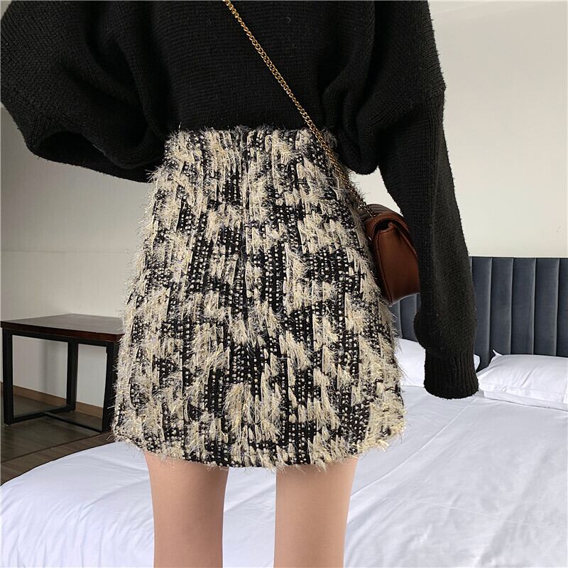 【bottoms】好感度UPファッションハイウエスト着痩せスカート