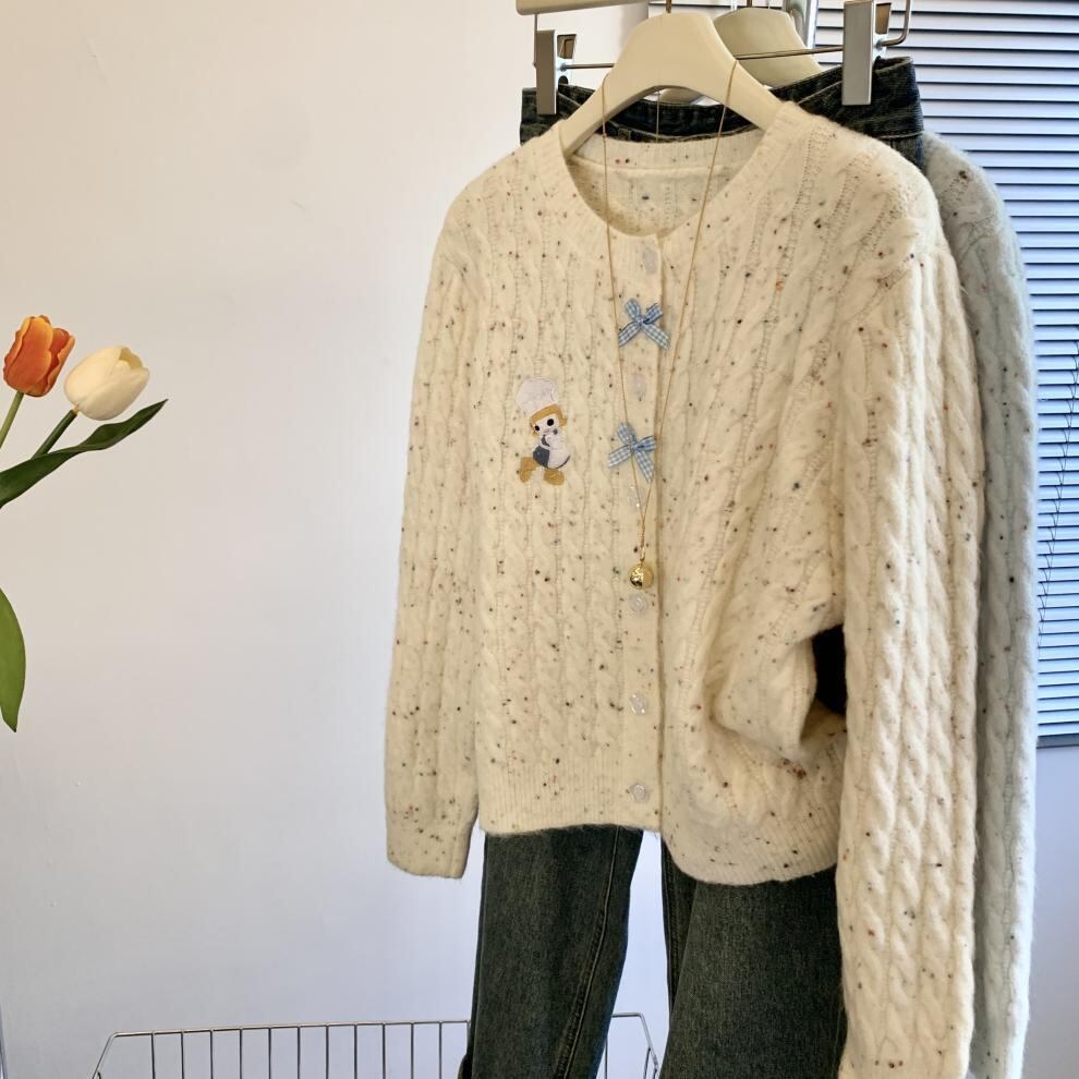 【outer】刺繍ニットカーデ　M29261