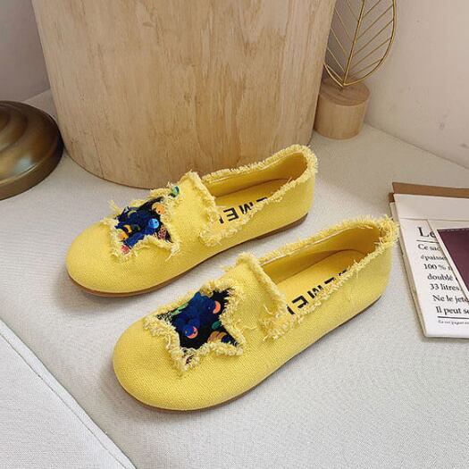 【shoes】人気item！選べる3色履きやすい合わせやすい星柄フラットシューズ