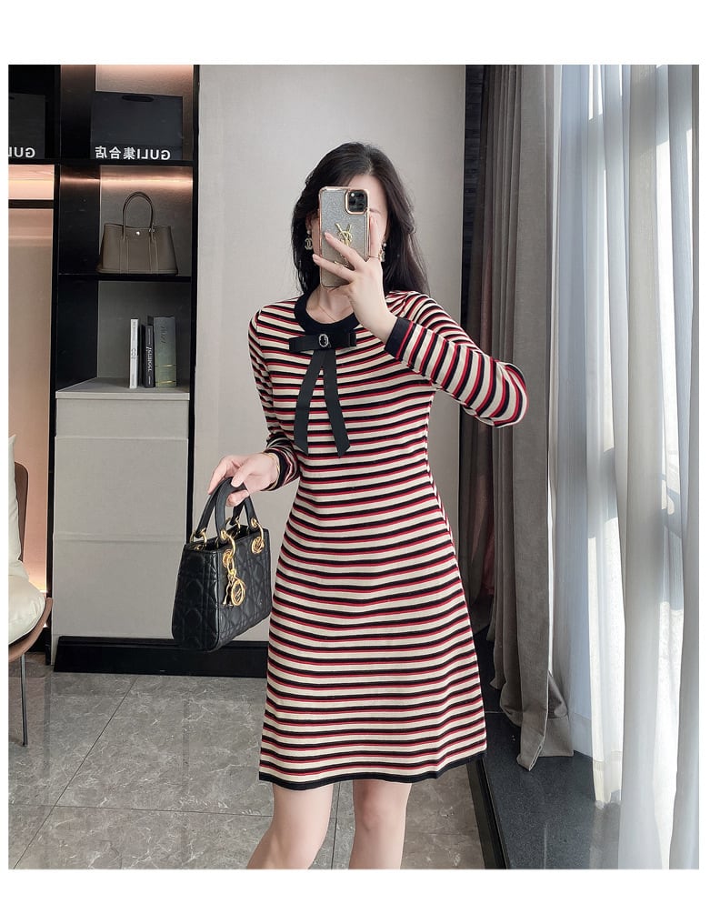 【dress】ボーダー柄ワンピース　M25482