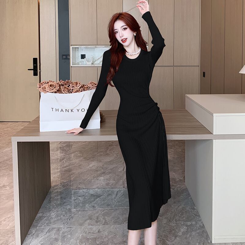 【dress】巾着ニットワンピース　M28217