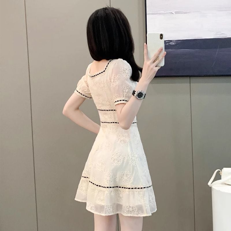 【dress】スクエアネックパフスリーブワンピース G21532