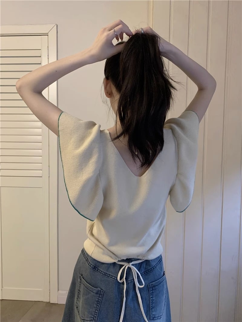 【tops】ニットTシャツG20327