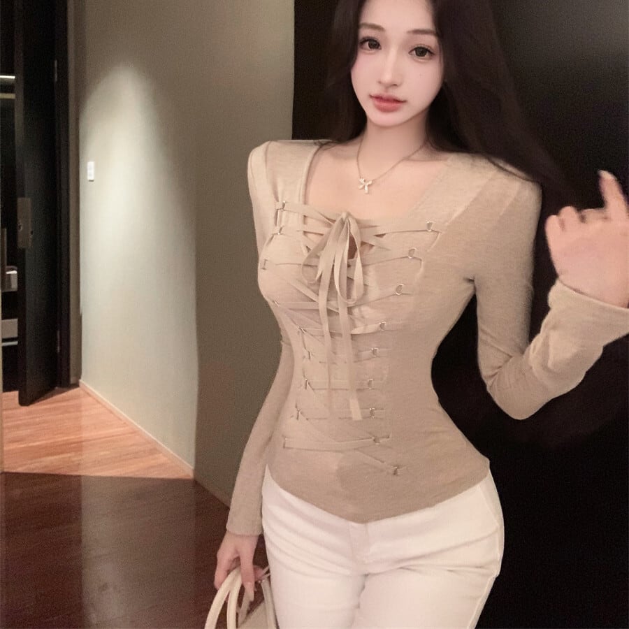 【tops】クロスストラップトップス　M29455