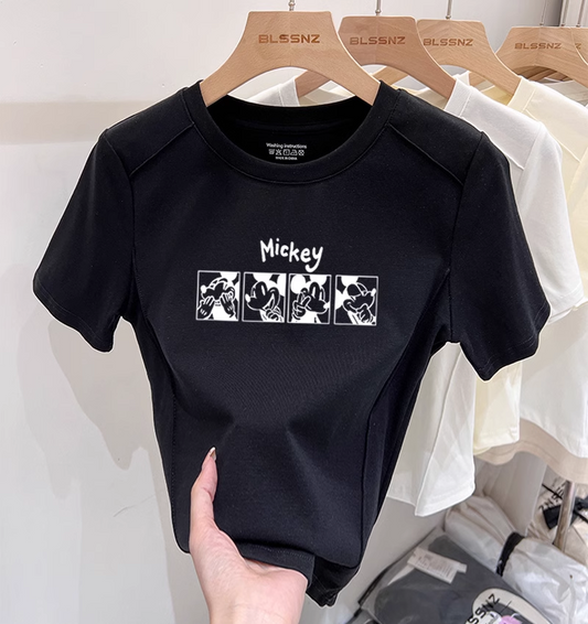 【tops】ラウンドネック半袖TシャツF7550