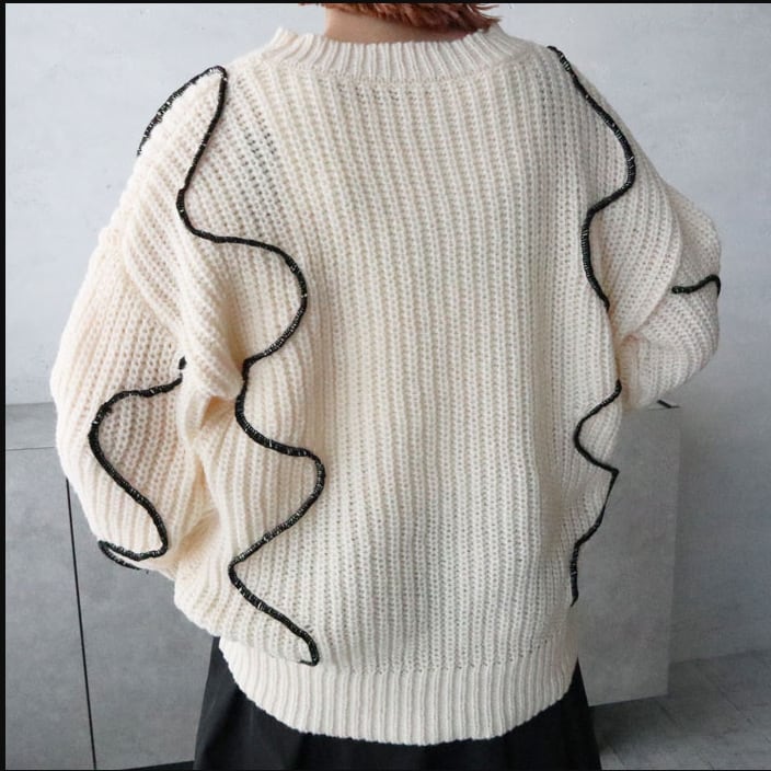 【tops】クルーネックニットセーター　M27084