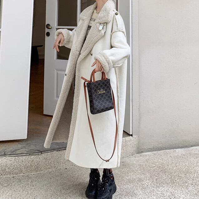 【outer】ラムズウールロング丈コート　M19172