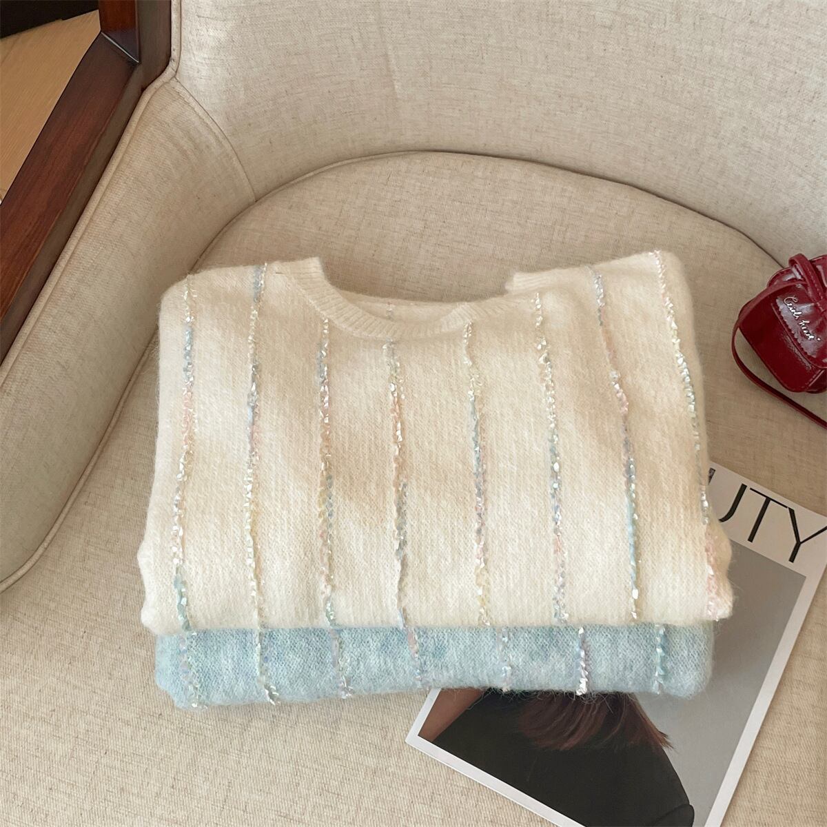 【tops】クルーネックニットセーター　M29212