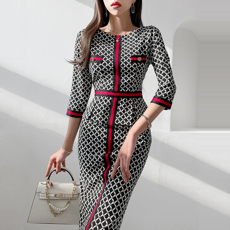 【dress】プリントワンピース　M24908
