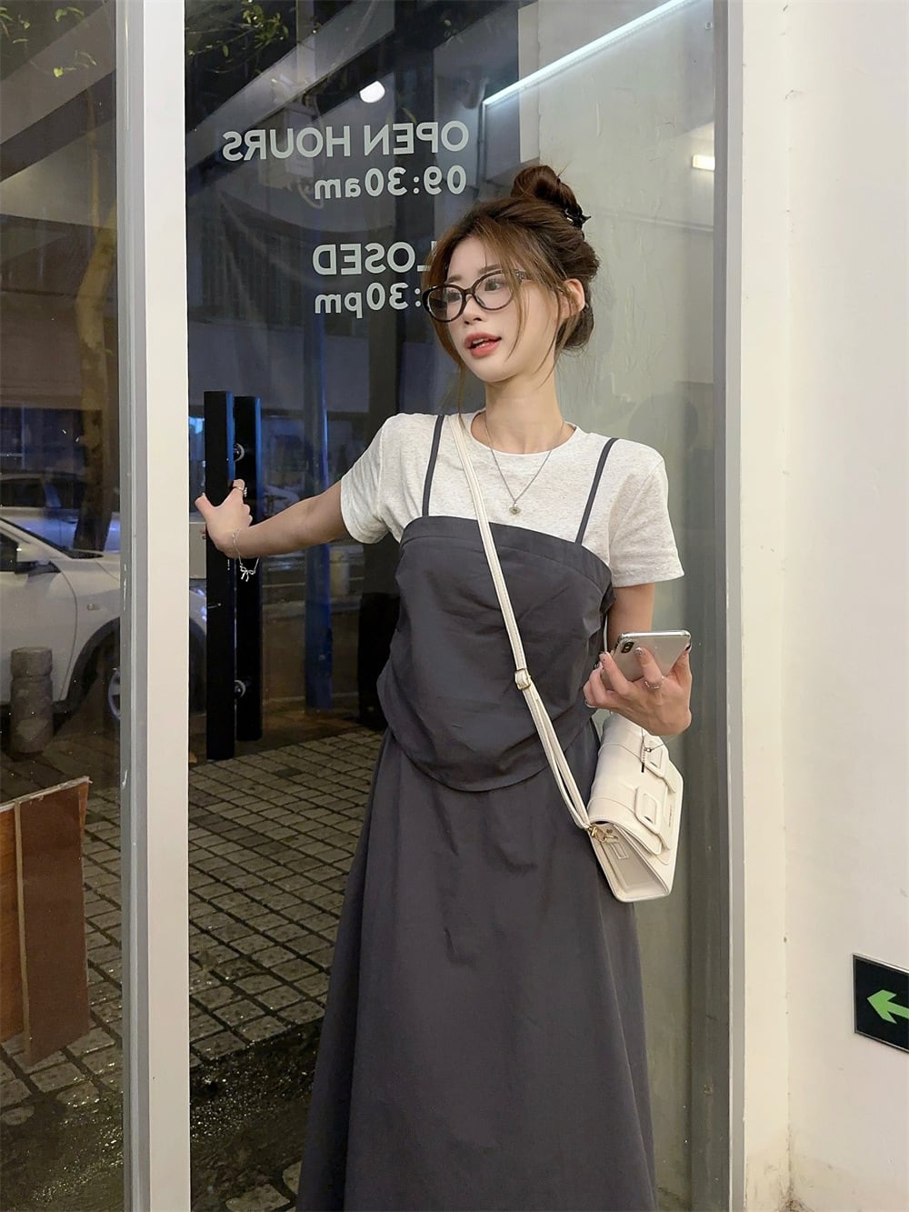 【set】切り替えTシャツ+スカートセット　M24237