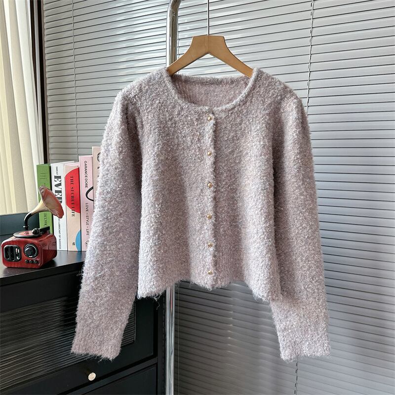 【outer】クルーネックニットカーデ　M18975