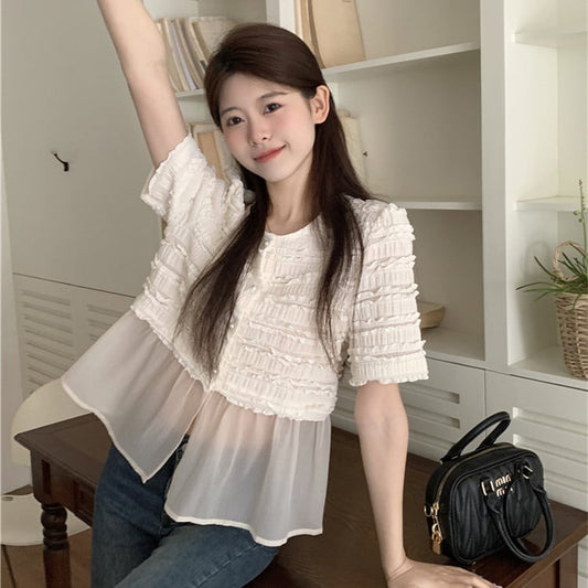 【tops】ペプラムブラウスG21569