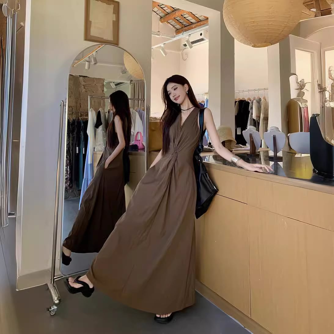 【dress】ロング丈ワンピース　M24826